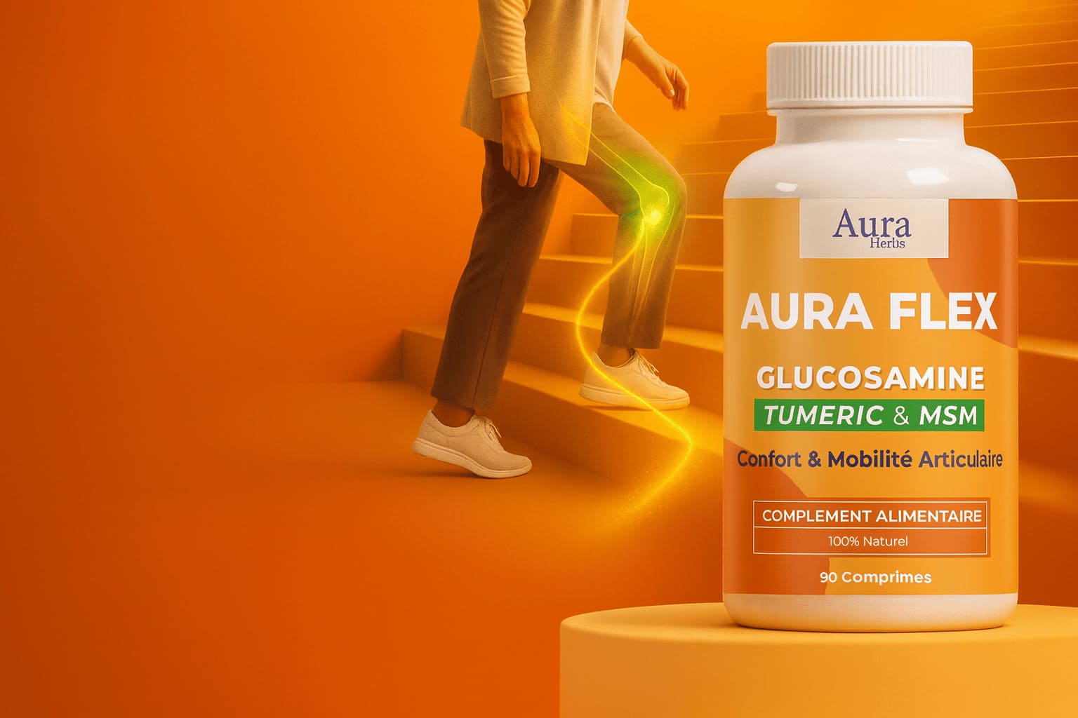 AURA FLEX — مكمل طبيعي لآلام الركبة